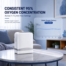 Portable 1-7L Pulse Flow Oxygen Concentrator with 5 Hours Battery - A06S