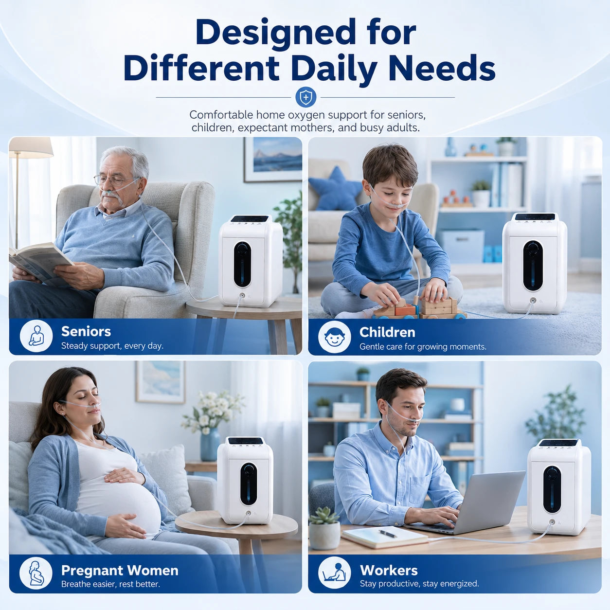 Home 1-9L Continuous Flow Oxygen Concentrator - A18